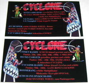 Custom Cards Cyclone - Williams 1988 (wähle Sprache)