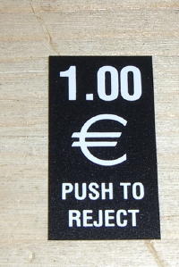 Einlegeplättchen für Geldeinwurfschlitz 1 Euro