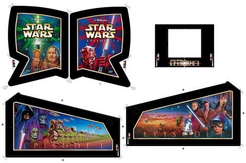 Star Wars EP1 Cabinet Decalset - zum Schließen ins Bild klicken