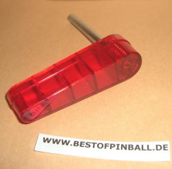 Flipperfinger rot transparent (Bally 70-80 Jahre)