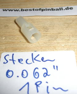 Steckergehäuse 1Pin 0.062"