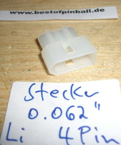 Connector Plug 4Pin 0.062" (4x1)