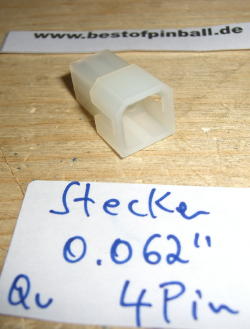 Steckergehäuse 4Pin 0.062" (2x2)